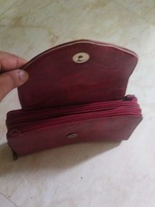 Stylish Red Wallet with Tassel Detail