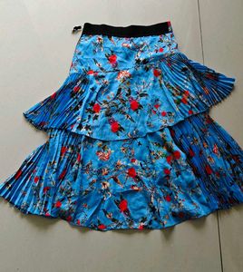 Branded blue floral skirt