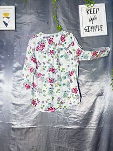 Boho Floral Print Tunic Top