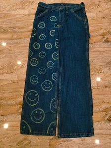Custom Smiley Face George Denim Jeans