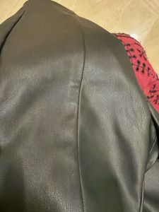 Black Faux Leather Flare Pants
