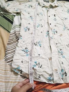 Men's Cream Floral Print Shirt