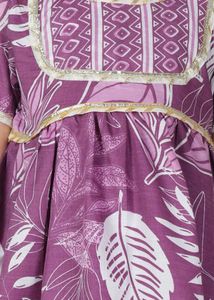 Adorable Girls' Purple Kurta Set