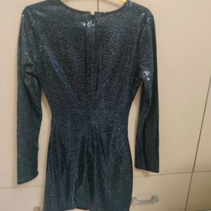 35" Black Glitter Dress