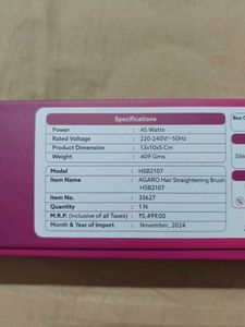 Agaro Hair Straightening Brush