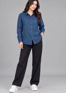 ESPIRIT Blue Plaid Long Sleeve Shirt