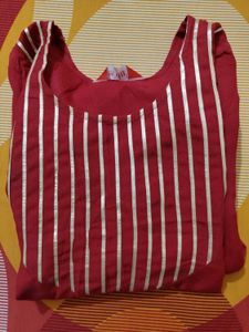 Red kurta and sharara set (without dupatta)