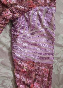 Pink Sequined Ethnic Gown