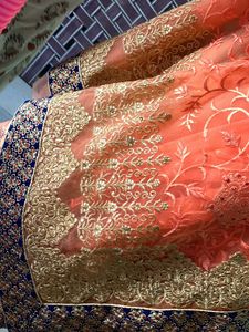 Beautiful Brand New Orange Net Saree