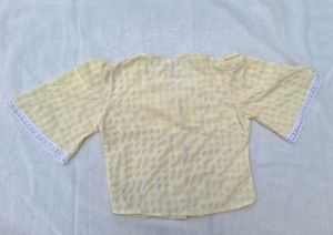 Combo  Korean Vintage Gingham Square Neck Blouse+F