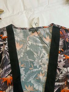 Boho Floral Kimono with Fringe