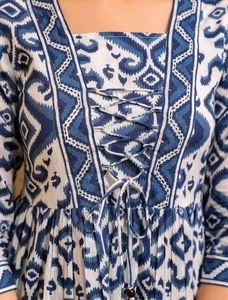 Blue &amp; White Printed Kurta Top💙
