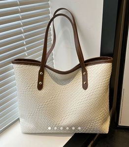 Stylish White Tote Bag