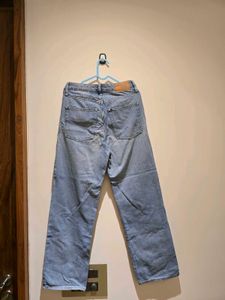 Light Wash Wide Leg Denim Jeans