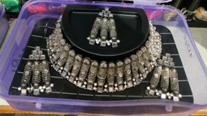 Oxidized Silver Necklace & Earring Set