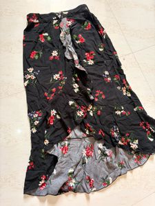 Black Floral Maxi Skirt