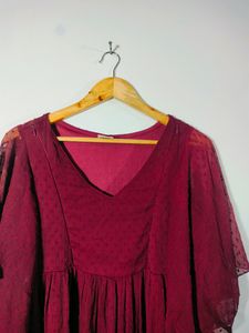 Maroon Casual Dresses (Women's)