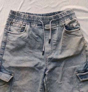 Light Wash Cargo Jeans