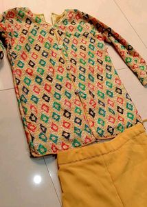 Embroidered Kurta and Palazzo Set