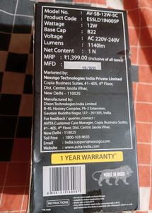 Avita 12W Smart LED Bulb - 16 Million Colors