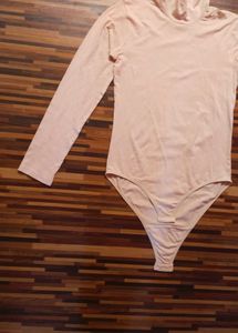 Peach High Neck Bodysuit - Size XL