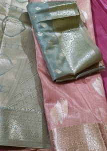 Banarsi Silk Border Saree With Blouse