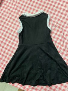 Stylish Black Ribbed Mini Dress
