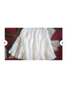 White Tiered Ruffle Skirt