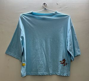 Light Blue Tom &amp; Jerry Graphic T-Shirt