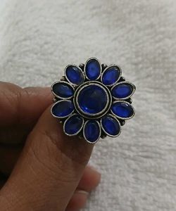 Boho Blue Stone Statement Ring
