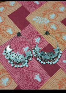 Oxidised Jhumka Earrings Set