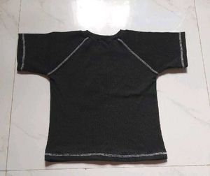 Black Crop Top .