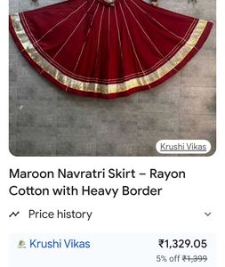 Navratri chaniya choli maroon ethnic skirt