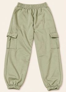 Warm Sage Green Cargo Joggers