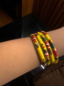 Vibrant Yellow Bangles Set