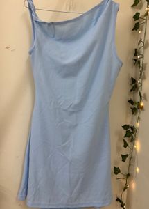 Light Blue One Shoulder Dress