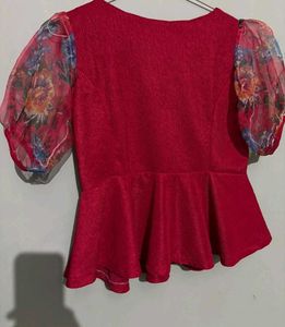 Mizo Sunday Top Beautiful Floral Peplum Blouse
