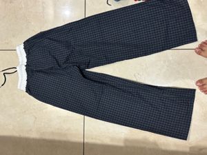 Checkered Wide Leg Pants