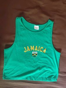 Green Jamaica Graphic Tank Top