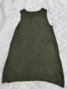 Olive Green Sleeveless Top