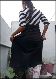 Stylish Black &amp; White Striped Kurta