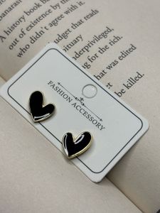 Cute Black Heart Earrings