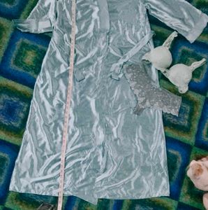 Combo Of Fancy Satin Night Gown