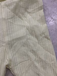 Baby Ribbed Leggings - Pastel Yellow