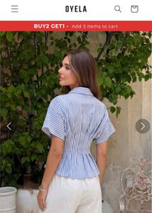 Oyela- Striped Corset fitted Shirt