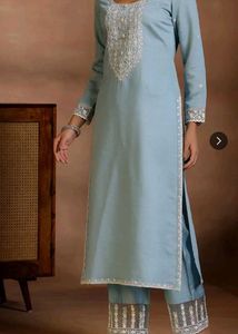 Libas Embroidered sequinned kurti with trouser &amp; d