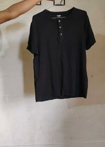 Men's Black Henley T-Shirt