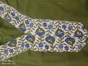 Green Kurta with Floral Embroidery