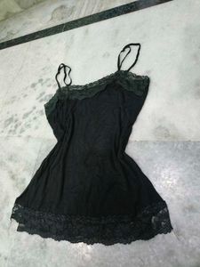 Black Lace Trim Camisole
