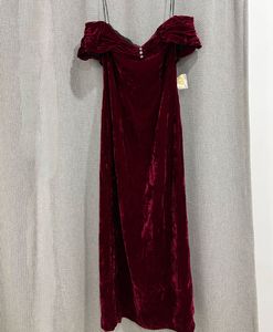 Elegant Velvet Off-Shoulder Gown